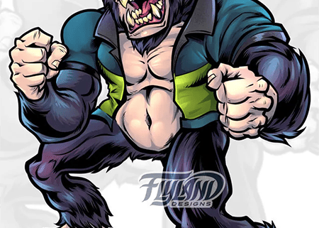 Muscular Gorilla that is angry