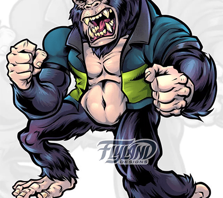 Muscular Gorilla that is angry