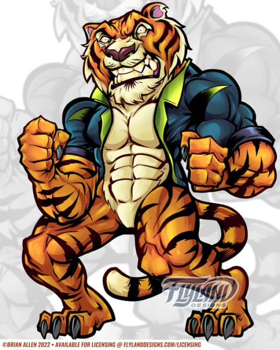 Mad Strong Tiger Artwork by free