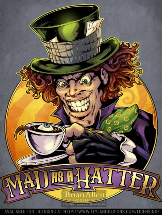 illustration of the mad hatter f