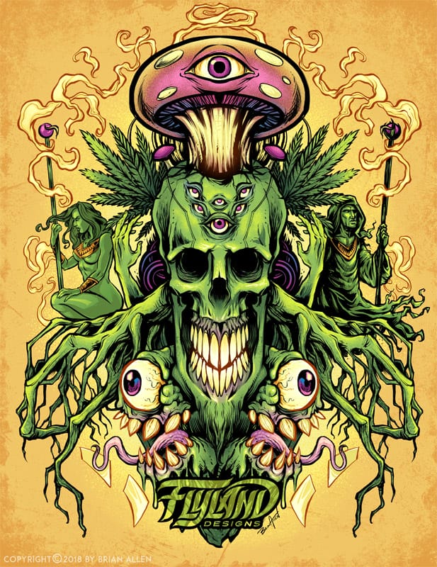 Trippy, psychedelic illustration