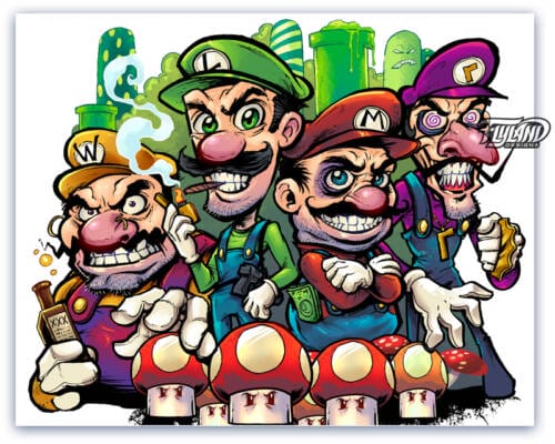 Super Mario Parody Art Print - Flyland Designs, Freelance