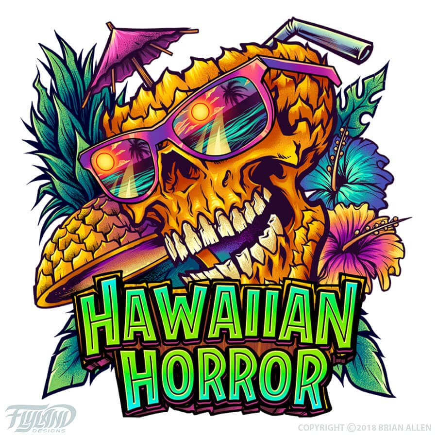 Cool beach Skeleton Logo Design