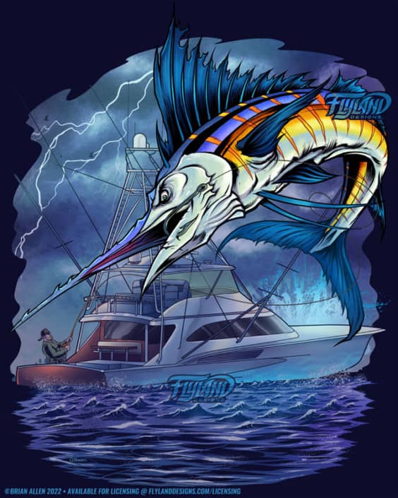 Fishing For Marlin Artwork by Br