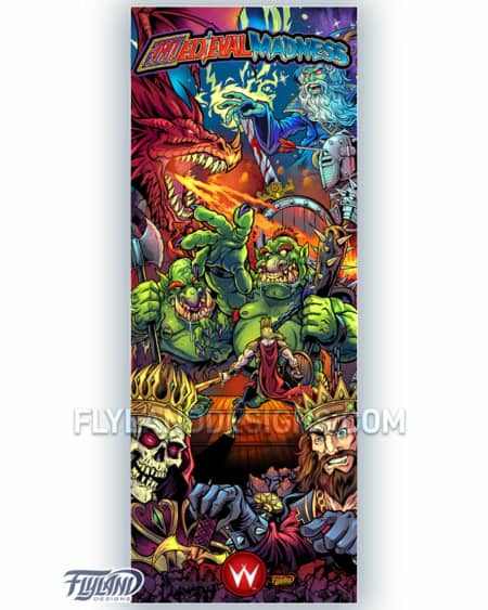 24"x63" Vertical Pinball Banner with artwork by Brian Allen