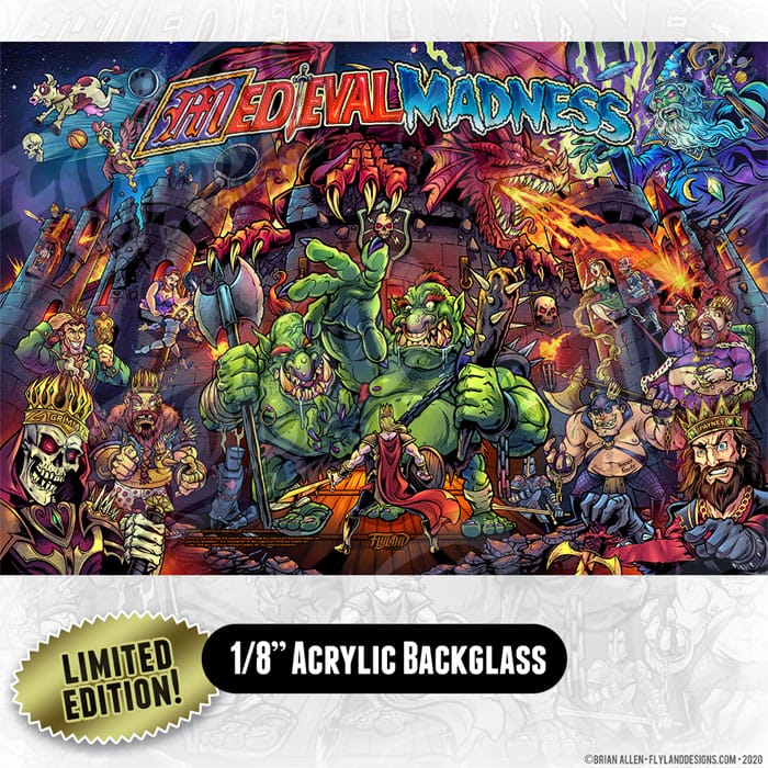 Medieval Madness Alternative Acrylic Backglass (Limited Edition