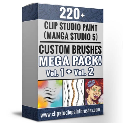 Clip Studio Paint (Manga Studio 5) Brushes MEGA Pack 220+