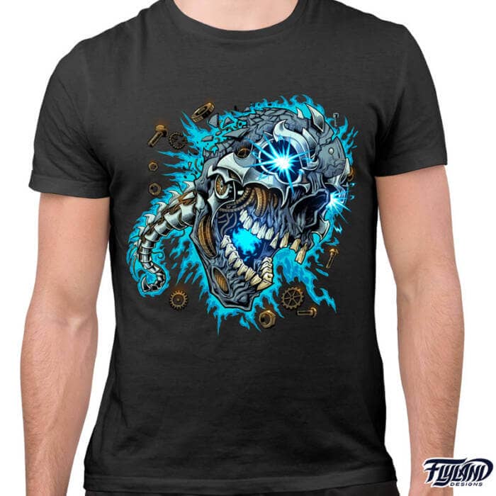 Metal Skull T-Shirt Artwork by Brian Allen