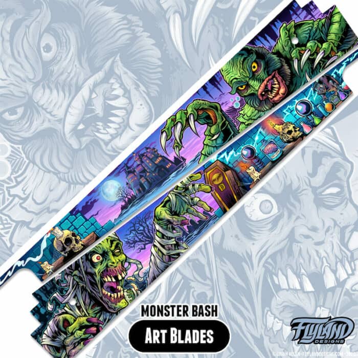 Monster Bash Art Blades for Pinball Machines