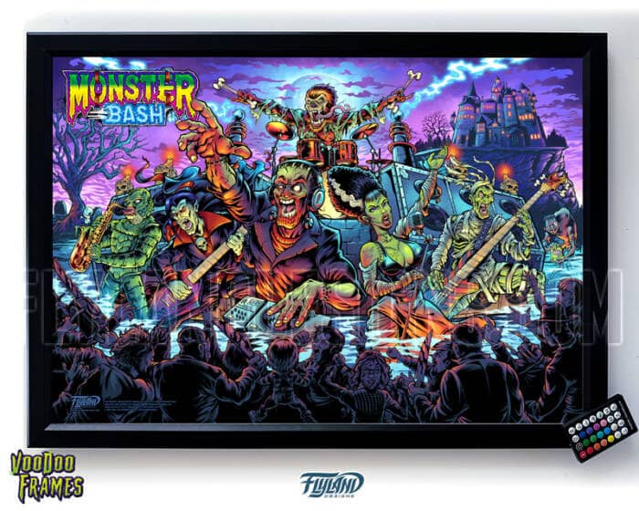 Monster Bash Voodoo LED frame and Translite Bundle with artwork by artist Brian Allen