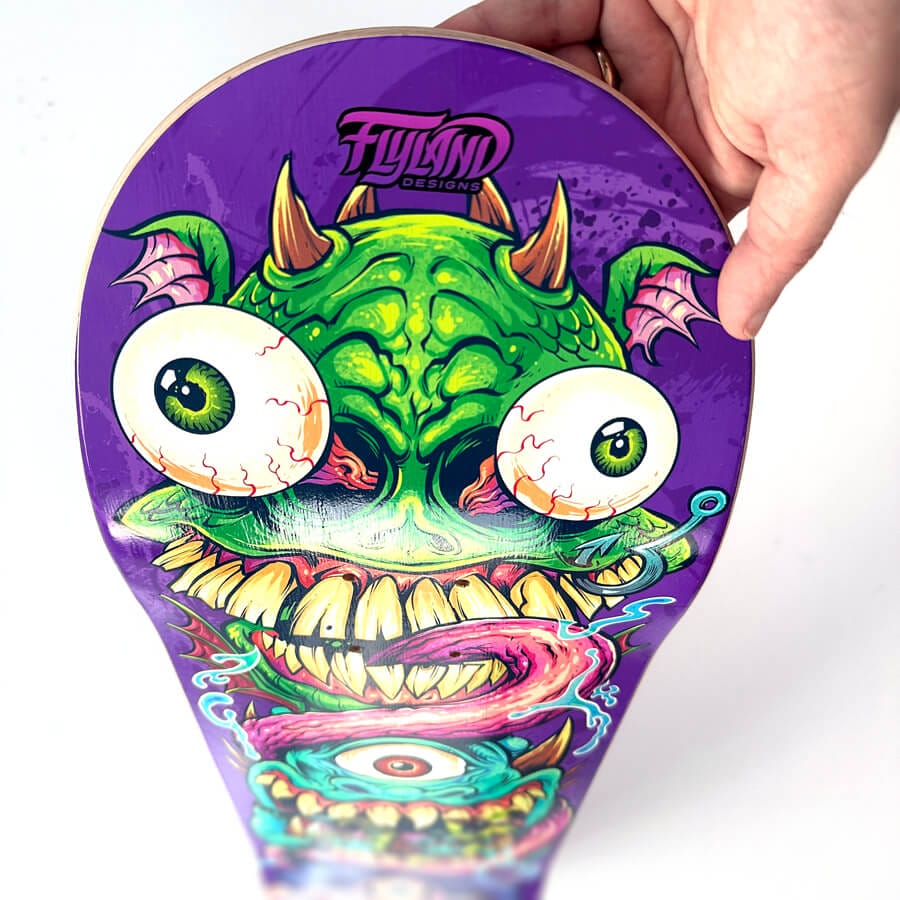 Monster Face skateboard illustration Limited Edition - Flyland
