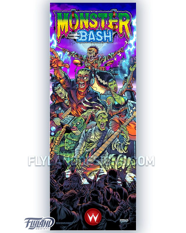 24"x63" Vertical Pinball Banner with artwork by Brian Allen