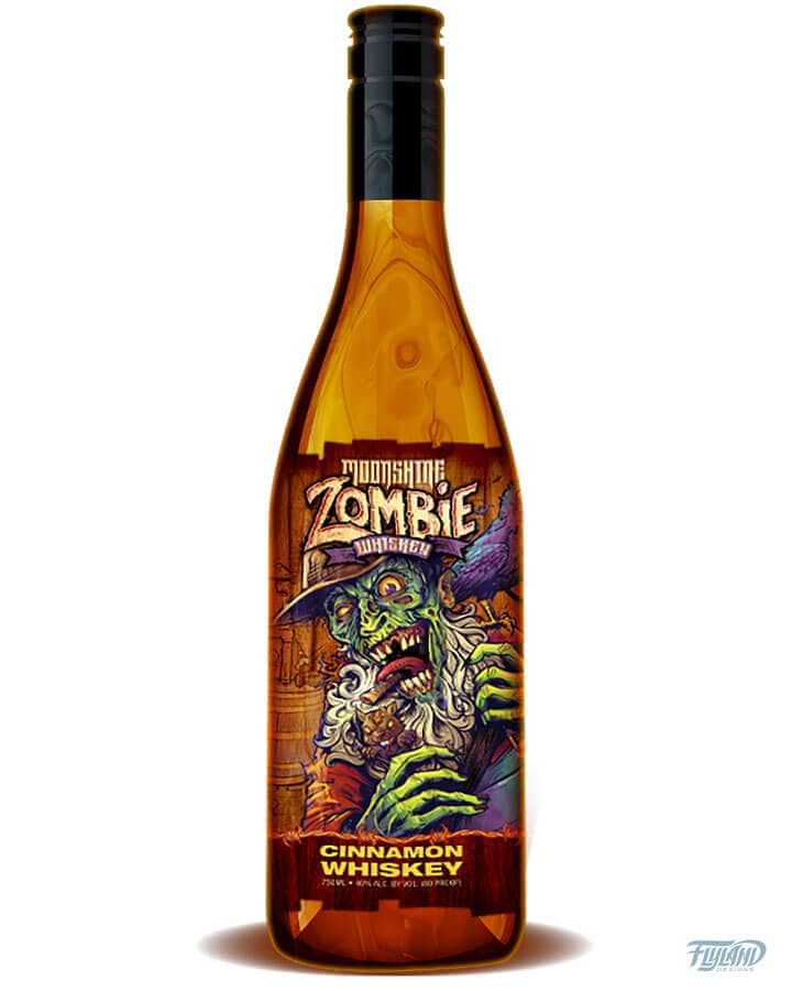 Redneck zombie Illustration I created for a bottle label for a new brand of spirits called Moonshine Zombie.