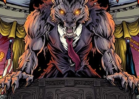 Evil werewolf in the oval office