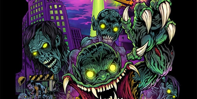 This is and Event poster that I designed for Nightmare on Chicago Street. The illustration is an invasion on Chicago Street overrun with zombies and aliens.