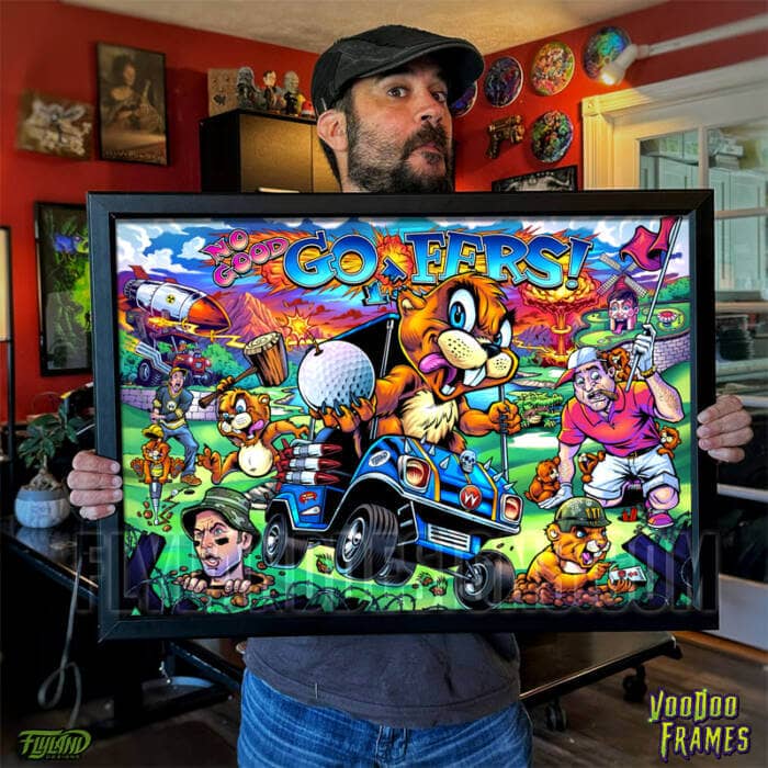No Good Gofers Voodoo LED frame and Translite Bundle with artwork by artist Brian Allen