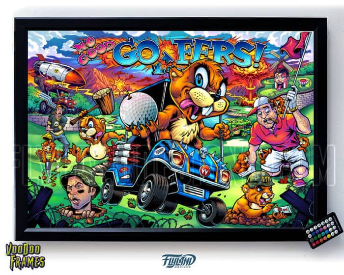 No Good Gofers Voodoo LED frame and Translite Bundle with artwork by artist Brian Allen