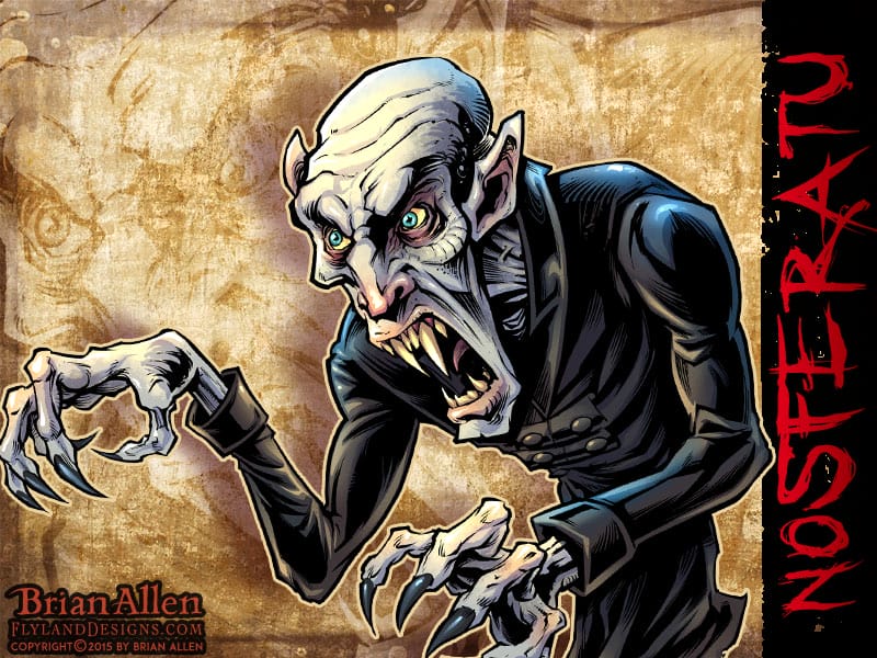 Character design of horror movie icon Nosferatu