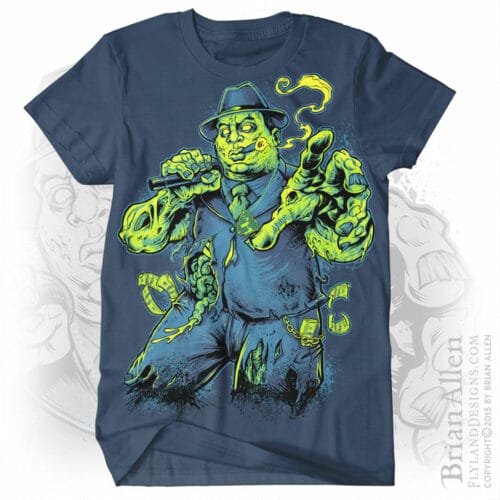 T-Shirt illustration of a zombie