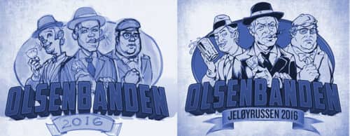 Olsenbanden caricatures for Russ logo