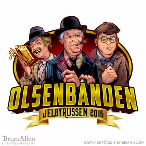 Olsenbanden caricatures for Russ logo