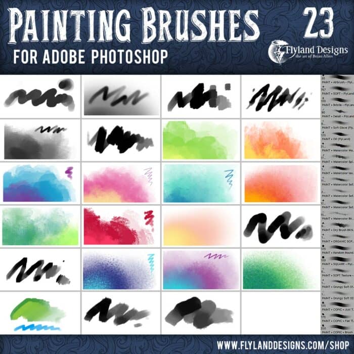 Images of custom photoshop brush