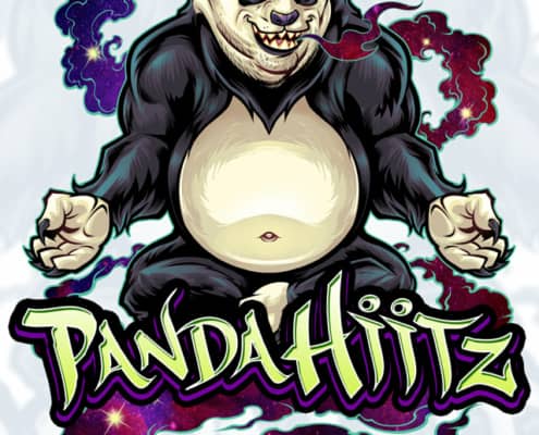 Panda mascot character I designed for a hip-hop musician! Loved drawing his facial expressions. To see more of my work, or hire me for freelance projects, please visit my website:  www.flylanddesigns.com