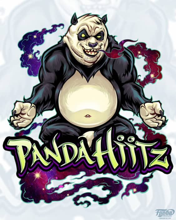 Panda mascot character I designed for a hip-hop musician! Loved drawing his facial expressions. To see more of my work, or hire me for freelance projects, please visit my website:  www.flylanddesigns.com