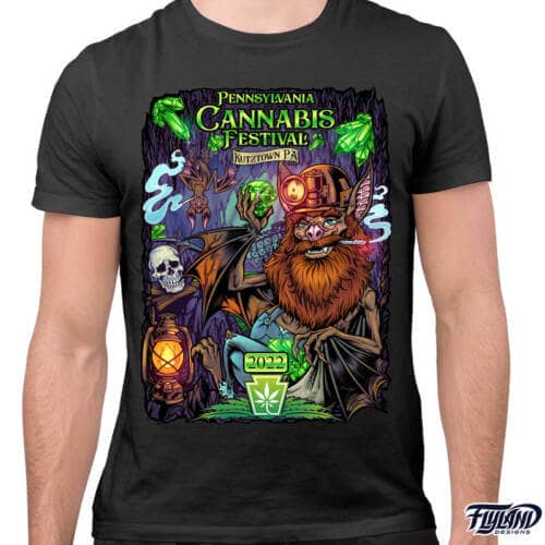 Pennsylvania Cannabis 2022 Festival T-Shirt Artwork by Brian Allen