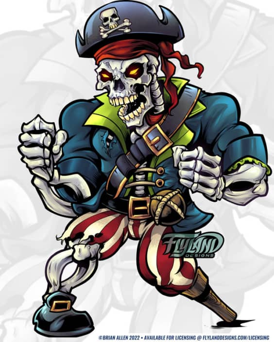 Skeleton Pirate Artwork by freel