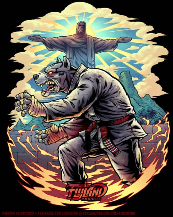 Pitbull BJJ Artwork by freelance