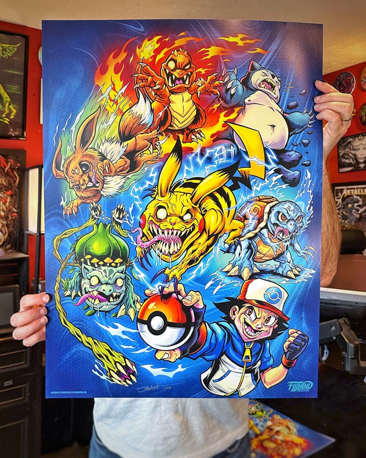 Pokemon Monsters Art Print - Flyland Designs, Freelance