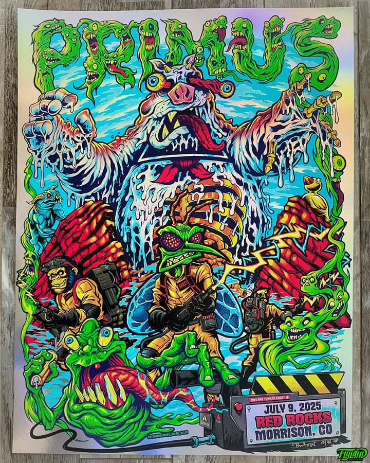 Primus Red Rocks 2025 Summer Tour Foil Artist Proof - Flyland