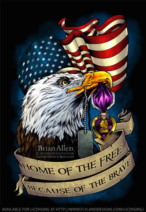 Patriotic illustration of a bold