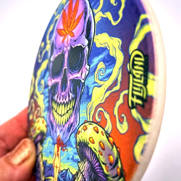 Purple Cannabis Skull Coaster / Disc Golf Marker - Flyland Designs
