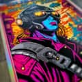 Futuristic woman on gig poster f