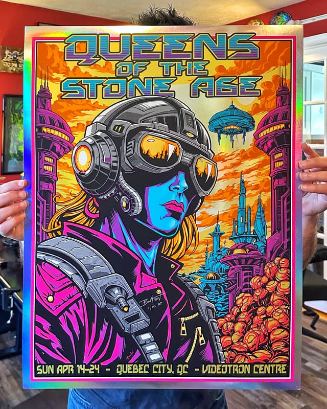 10 Posters 10 Artistes エレン・フライス Queens of the Stoneage -Quebec City, 2024 Limited FOIL