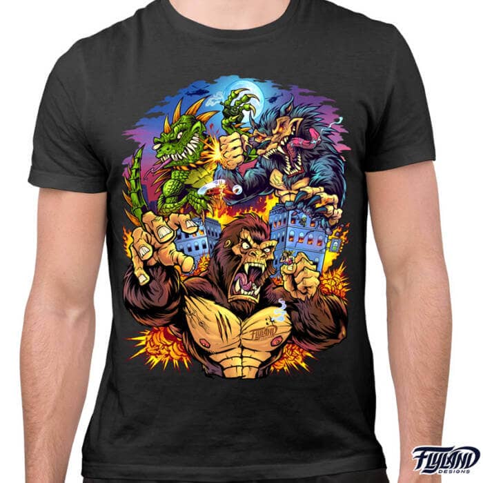 Rampage Monsters T-Shirt Artwork by Brian Allen