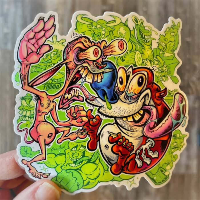 Ren and Stimpy Tribute Vinyl Sticker