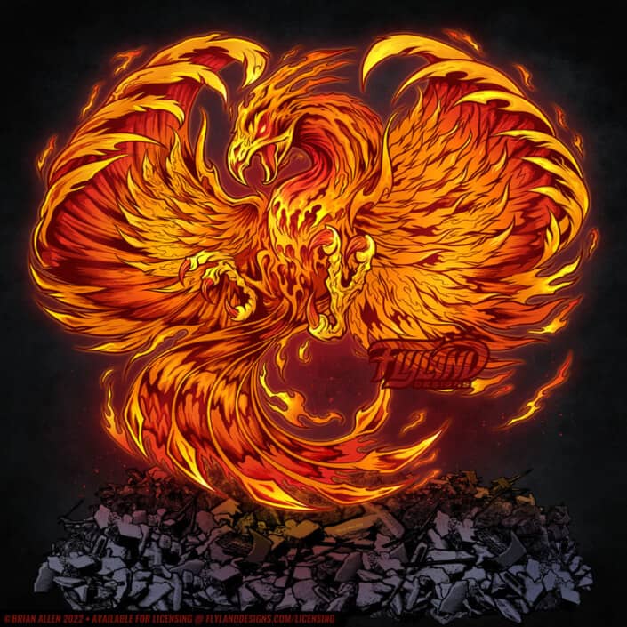 Rising Phoenix Artwork by freela