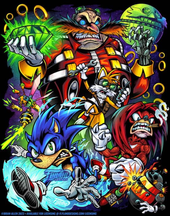 Robotnik Vs Sonic Tribute Artwor