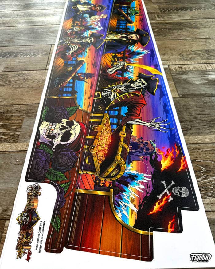 Black Rose Alternate Side Bladesfor the pirate-themed pinball game Black Rose drawn by artist Brian Allen