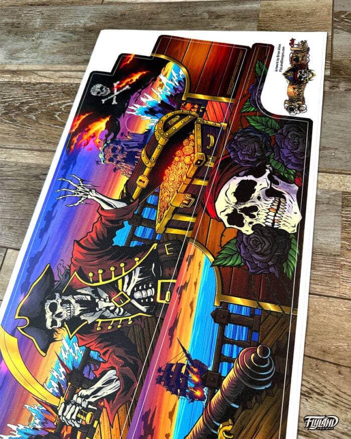 Black Rose Alternate Side Bladesfor the pirate-themed pinball game Black Rose drawn by artist Brian Allen