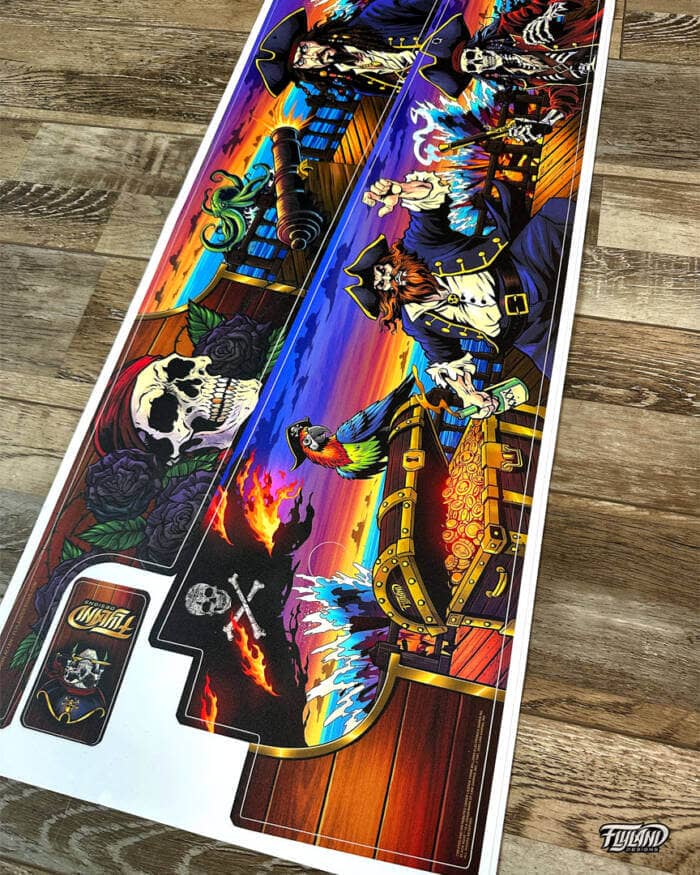 Black Rose Alternate Side Bladesfor the pirate-themed pinball game Black Rose drawn by artist Brian Allen