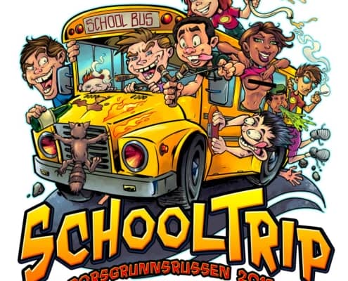 Bad kids drive a school bus choc