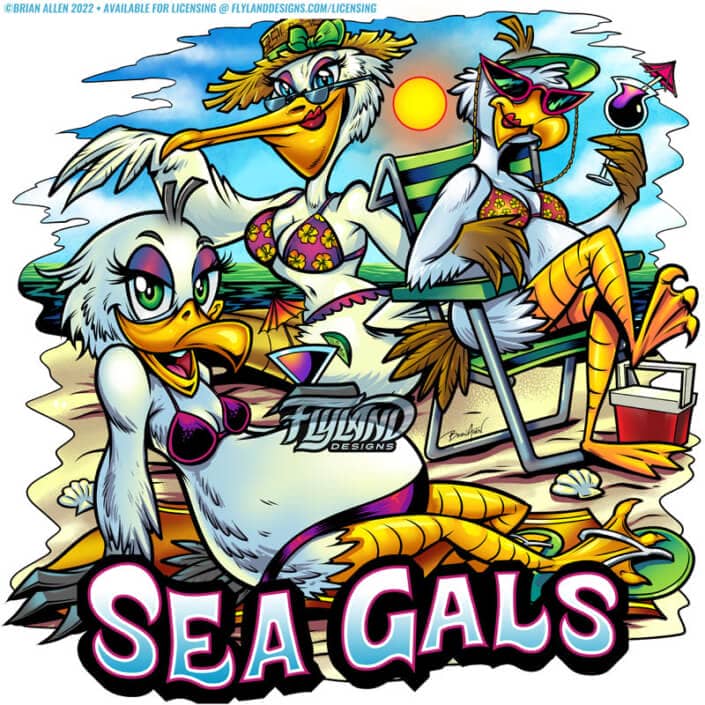 Sea Gals Artwork by freelance il