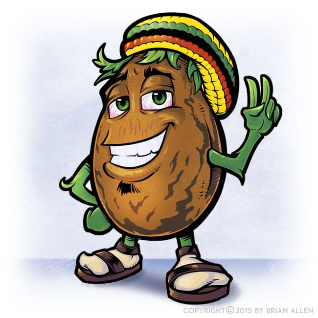 Marijuana Seed Mascot Character