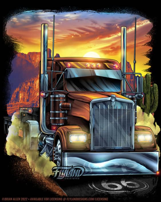 Semi Truck Artwork by freelance