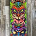 Tiki Totem skateboard illustrati