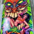 Tiki Totem skateboard illustrati